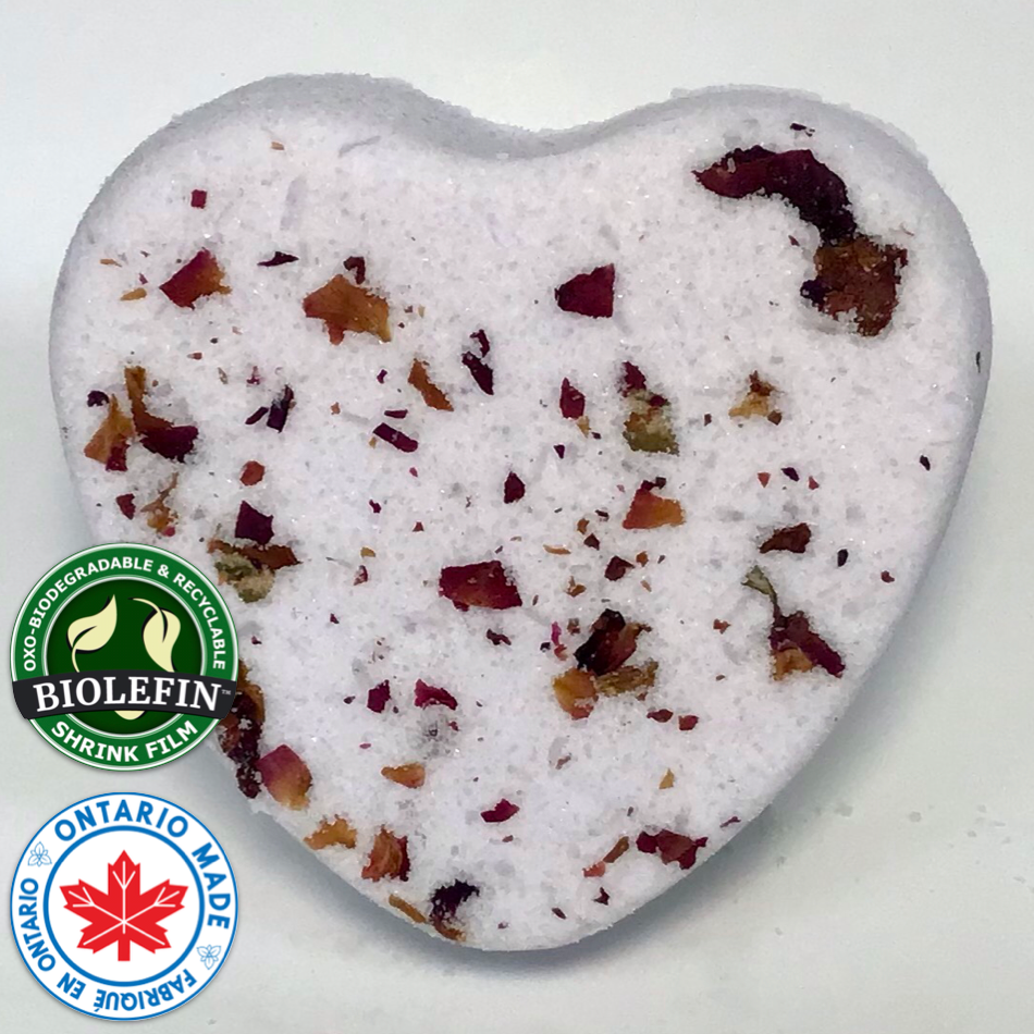 Lick Me All Over Bath Bomb w/ Rose Petals